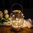 7.7 "H Metal Cage LED Cordless Lamp Battery Operated