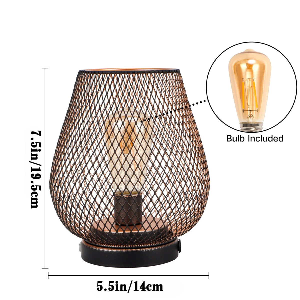 6.7"H Touch Adjustable Table Lamp(Metal Base, Bronze Egg), photo 5 of 6