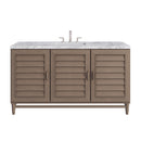James Martin Portland 60" Single Bathroom Vanity, Whitewashed Walnut
