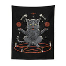 Witchcraft black cat coven tapestry – bedroom wall hanging decor by Decorbites