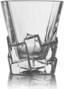 Crystal Wine and Whiskey Iceberg Mountain Glacier Decanter with 4 Glasses