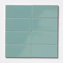 Sage Glossy Subway Ceramic Tiles 3x6