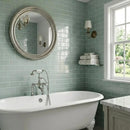 Sage Glossy Subway Ceramic Tiles 3x9