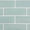 Sage Glossy Subway Ceramic Tiles 3x9
