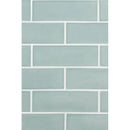 Sage Glossy Subway Ceramic Tiles 3x9