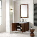 James Martin Amberly 30" Dual Mount Single Bathroom Vanity, Mid-Century Walnut