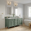 James Martin Brittany 72" Double Bathroom Vanity, Smokey Celadon