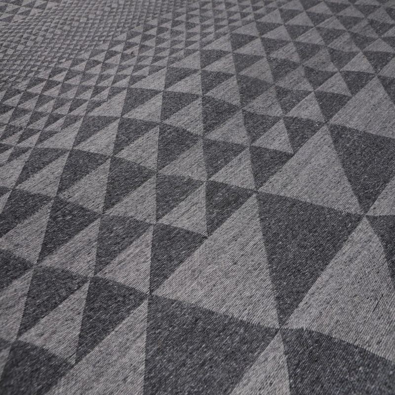 5' x 7' Handmade Geometric 100% Wool Modern Flatweave Area Rug Modern Gray