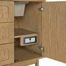 James Martin Laurent 60" Dual Mount Double Bathroom Vanity, Light Natural Oak