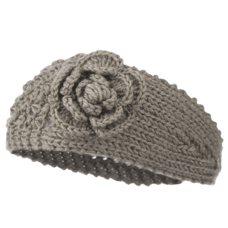 Women's Knit Flower Acrylic Head Band