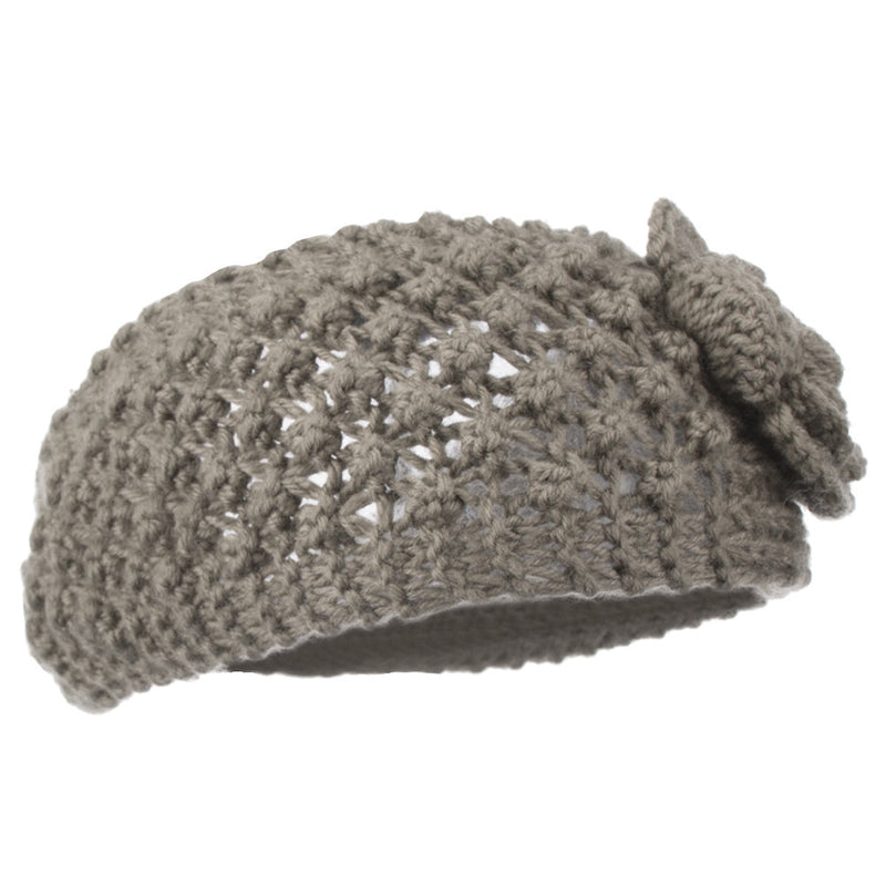 Women's Knit Flower Acrylic Head Band