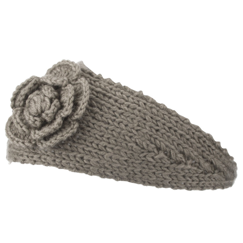 Women's Knit Flower Acrylic Head Band