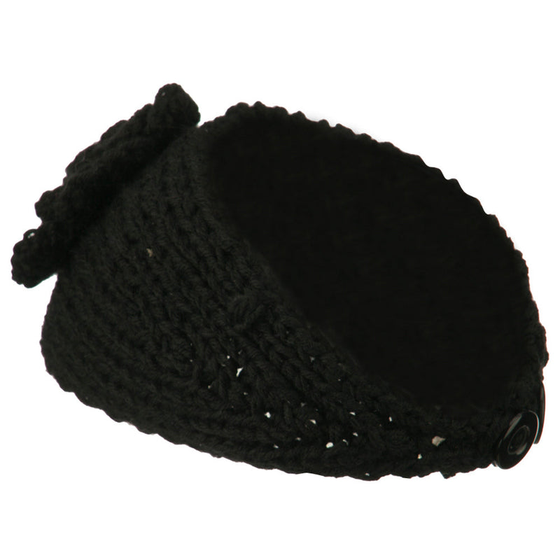 Women's Knit Flower Acrylic Head Band