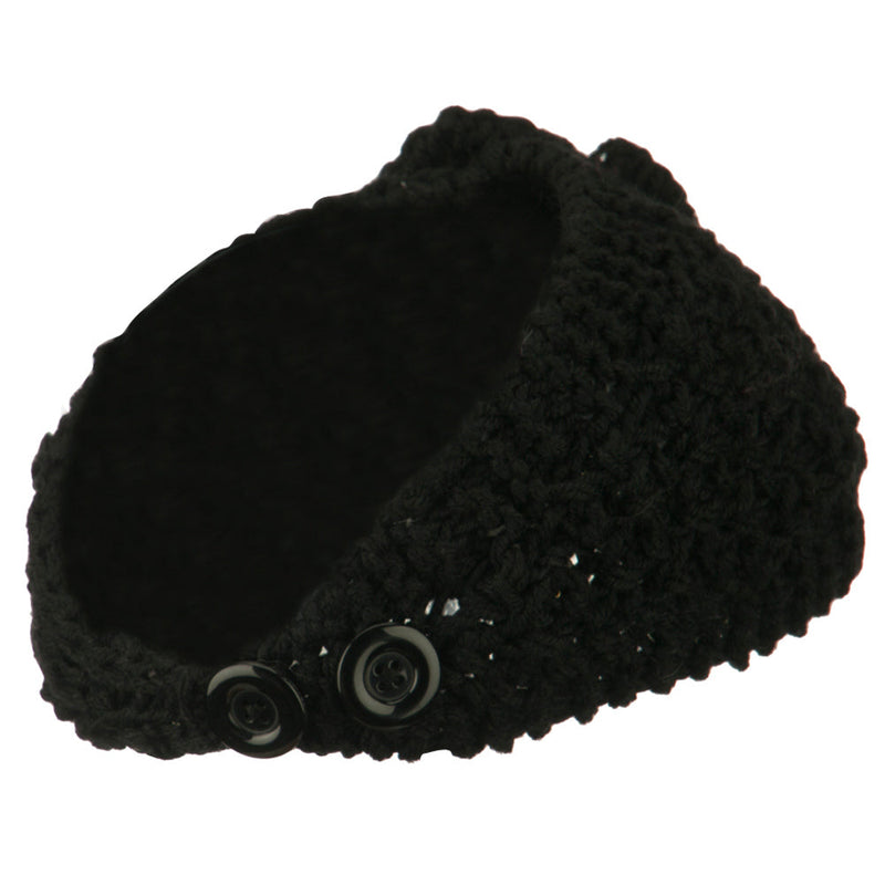 Women's Knit Flower Acrylic Head Band