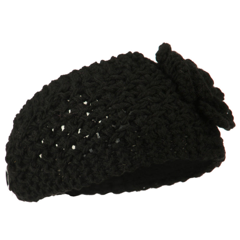 Women's Knit Flower Acrylic Head Band