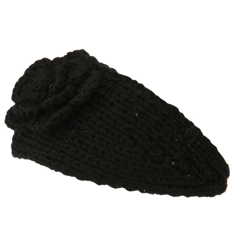 Women's Knit Flower Acrylic Head Band