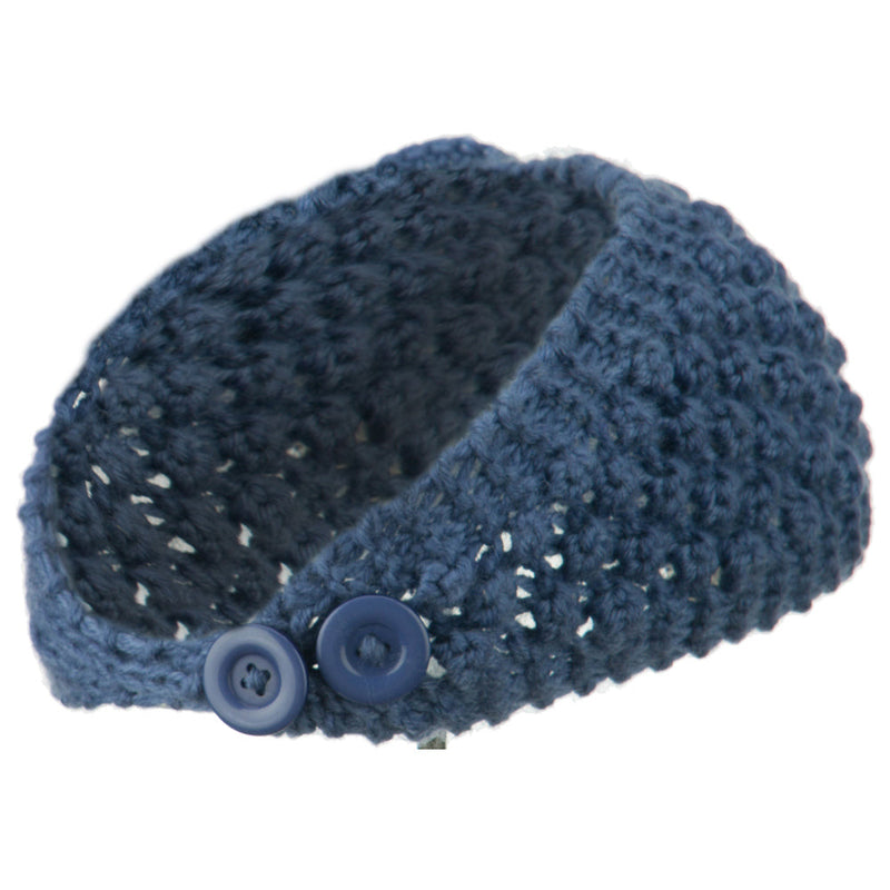 Women's Knit Flower Acrylic Head Band