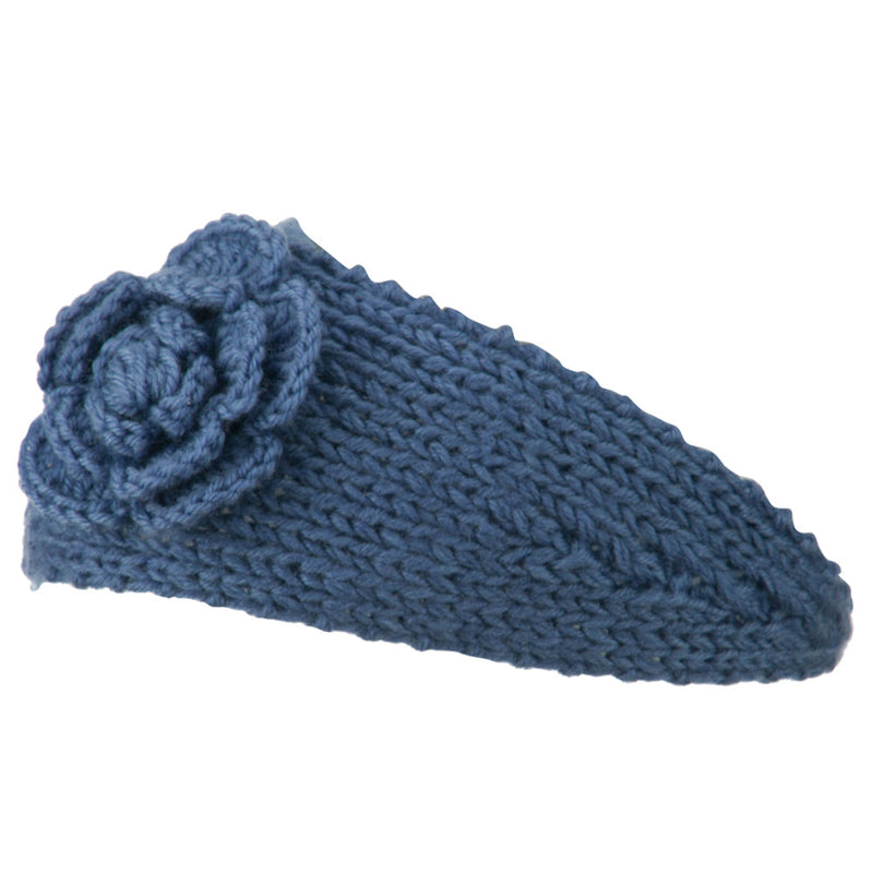 Women's Knit Flower Acrylic Head Band
