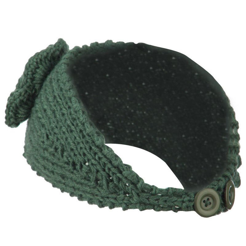 Women's Knit Flower Acrylic Head Band