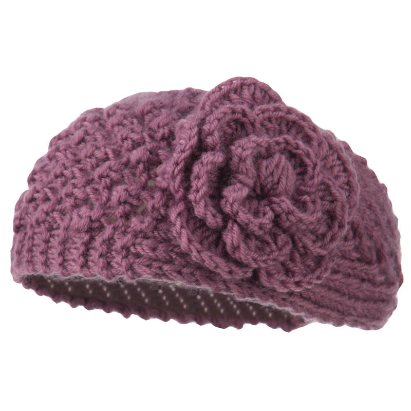 Women's Knit Flower Acrylic Head Band