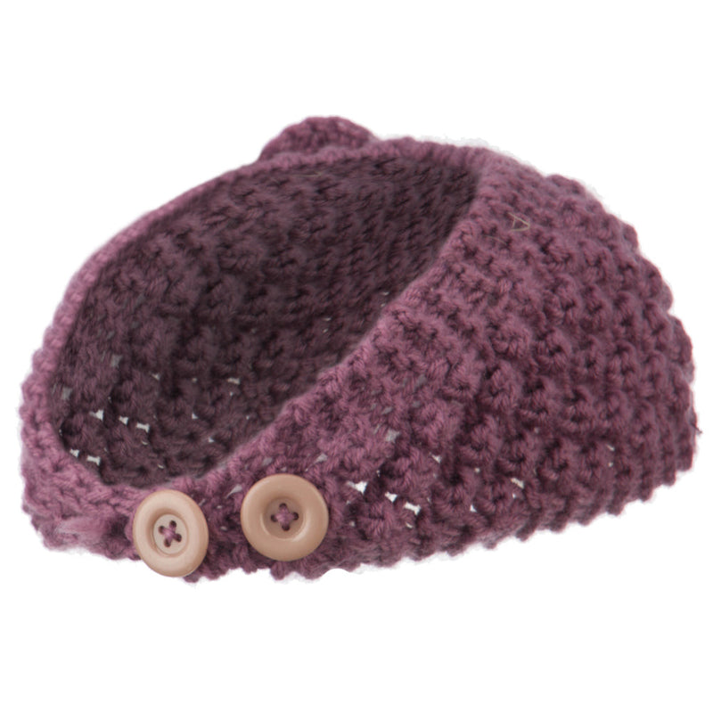 Women's Knit Flower Acrylic Head Band