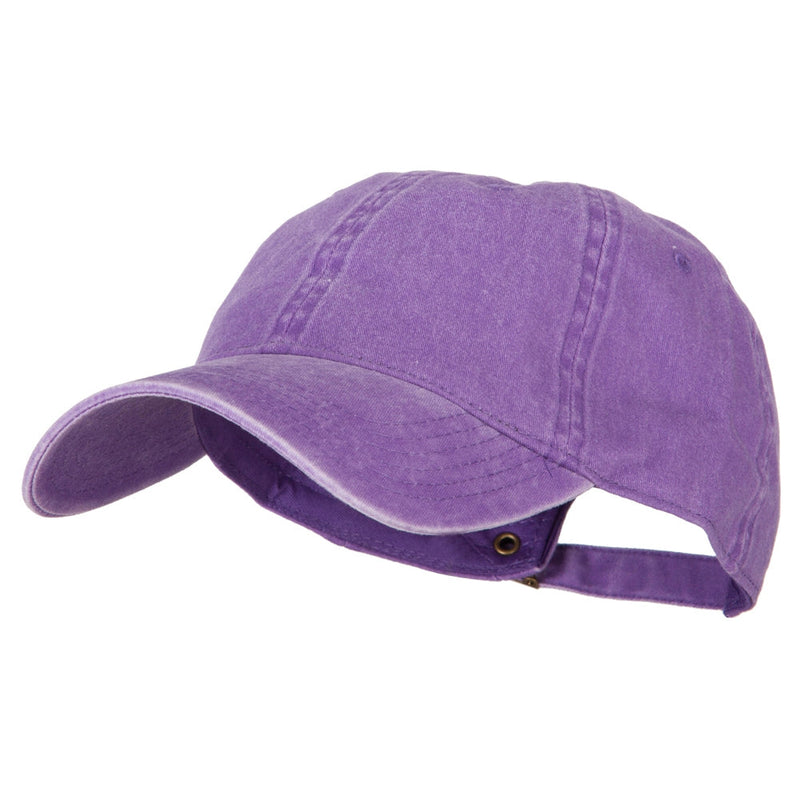 Washed Solid Pigment Dyed Cotton Twill Brass Buckle Cap