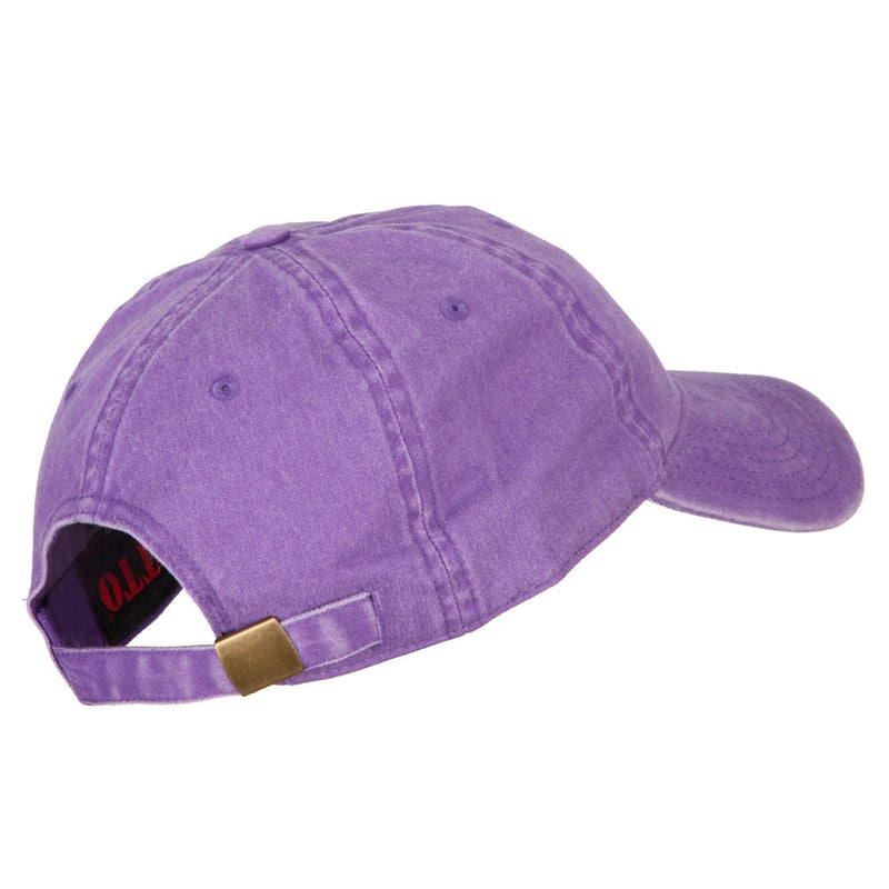 Washed Solid Pigment Dyed Cotton Twill Brass Buckle Cap