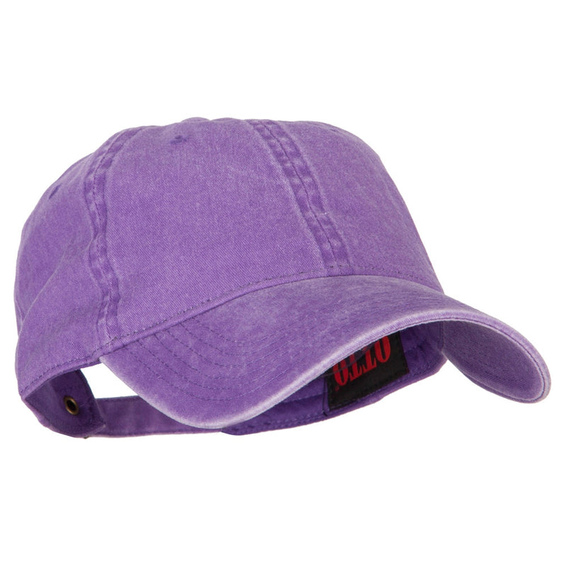 Washed Solid Pigment Dyed Cotton Twill Brass Buckle Cap