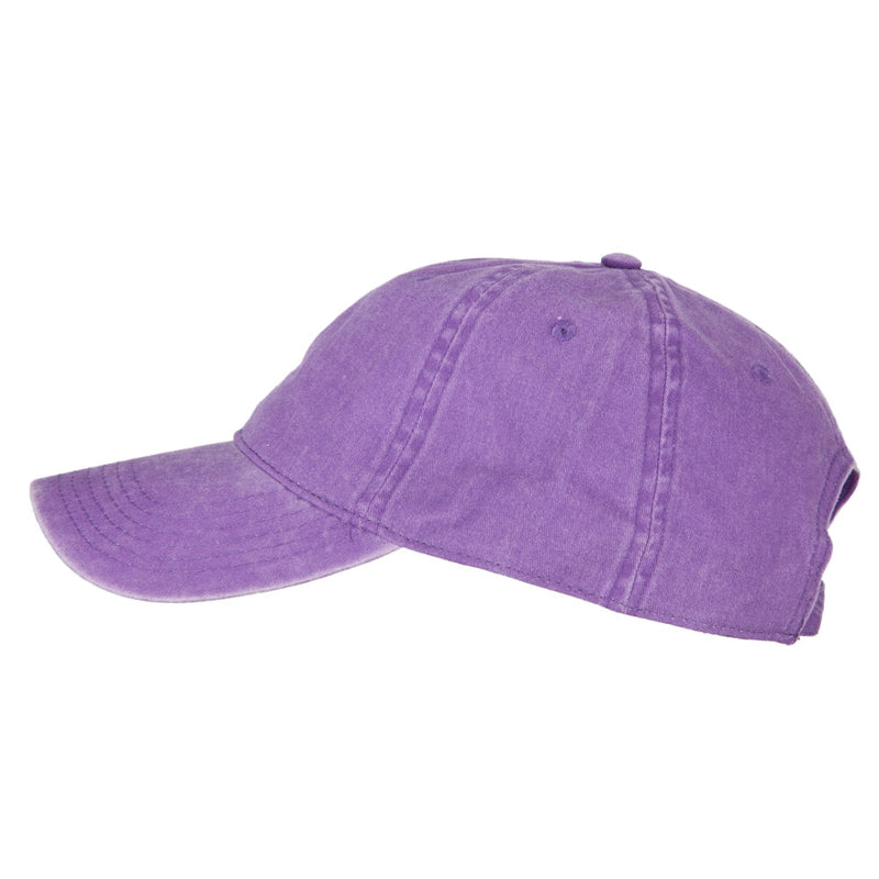 Washed Solid Pigment Dyed Cotton Twill Brass Buckle Cap