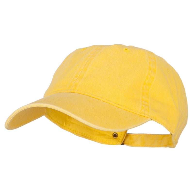 Washed Solid Pigment Dyed Cotton Twill Brass Buckle Cap