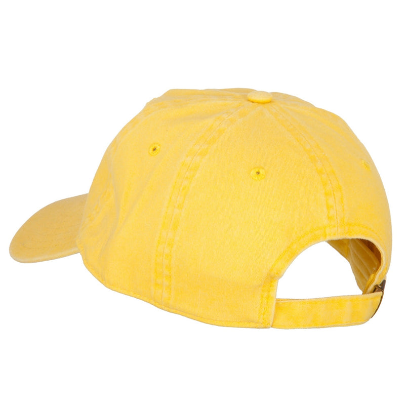 Washed Solid Pigment Dyed Cotton Twill Brass Buckle Cap