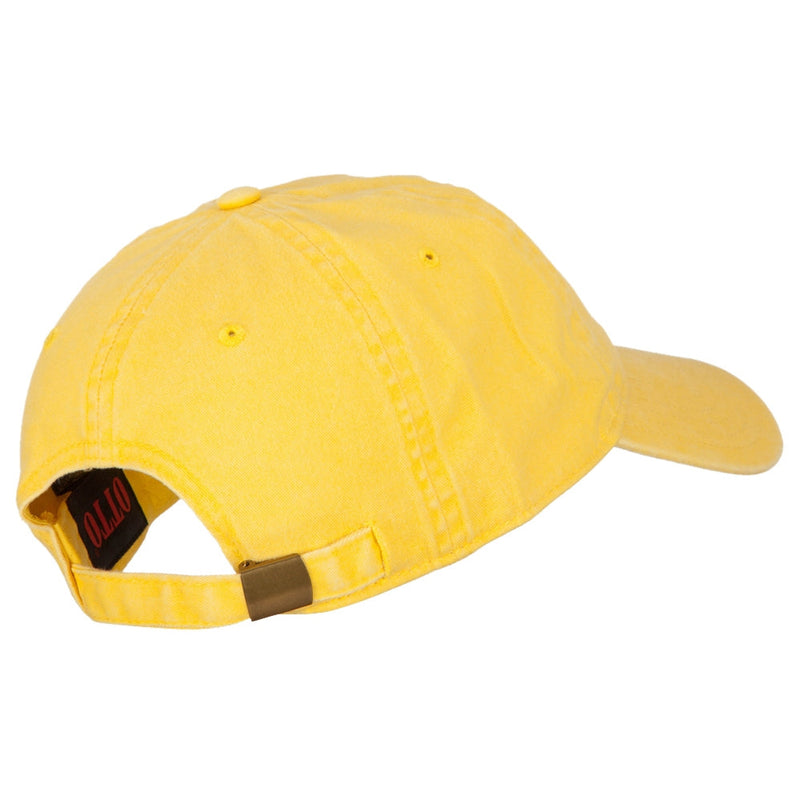 Washed Solid Pigment Dyed Cotton Twill Brass Buckle Cap