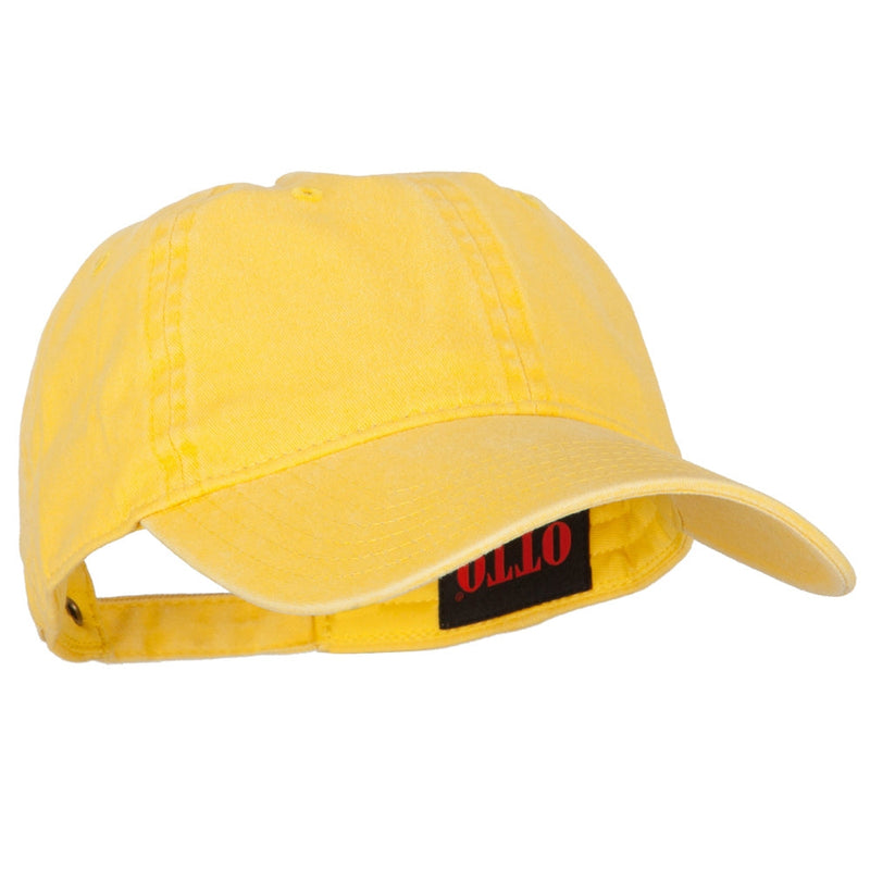 Washed Solid Pigment Dyed Cotton Twill Brass Buckle Cap