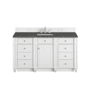 James Martin Bristol 60" Single Bathroom Vanity, Bright White