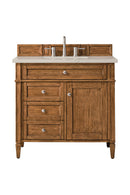 James Martin Brittany 36" Single Bathroom Vanity, Saddle Brown
