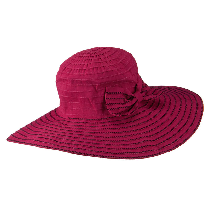 Woman's Large Bow Wired Brim Hat