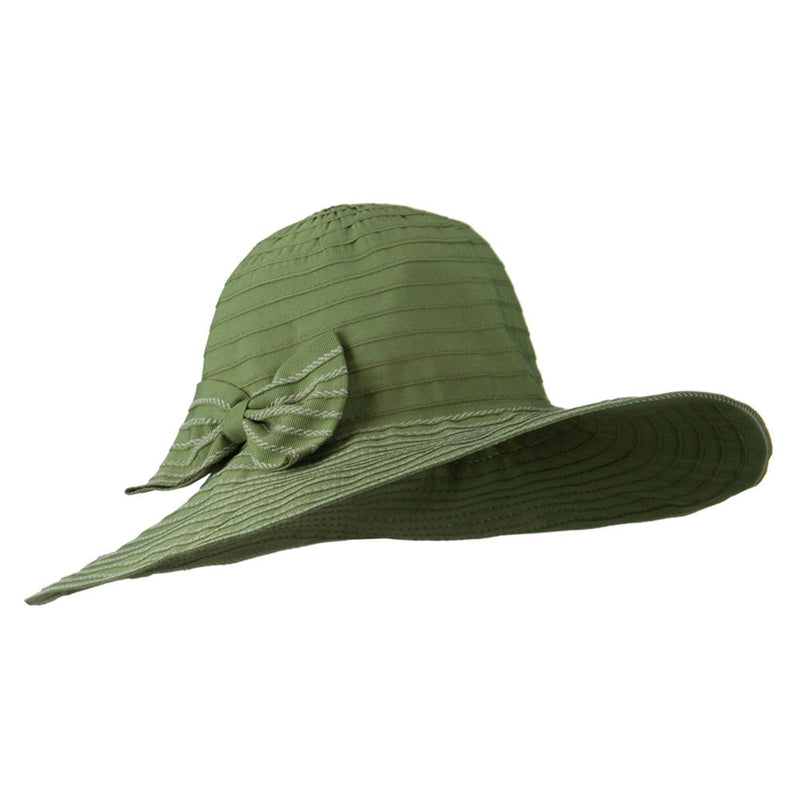 Woman's Large Bow Wired Brim Hat