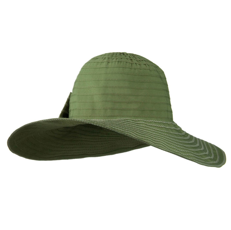 Woman's Large Bow Wired Brim Hat