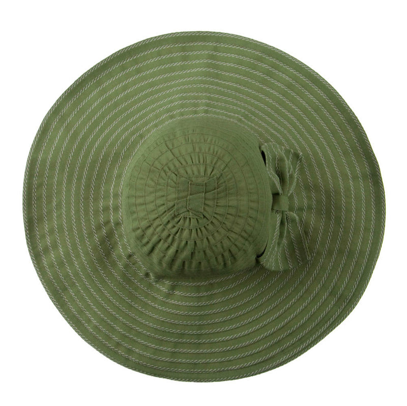 Woman's Large Bow Wired Brim Hat