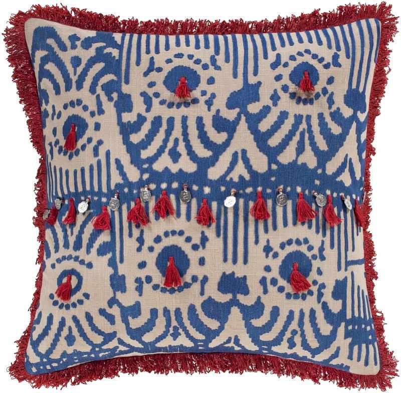 Varsen Bright Red Pillow Cover