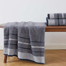 Decorative Cotton Stripe Bath Towel Set - Noelle Collection by Great Bay Home