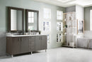 James Martin Metropolitan 72" Dual Mount Double Bathroom Vanity, Silver Oak