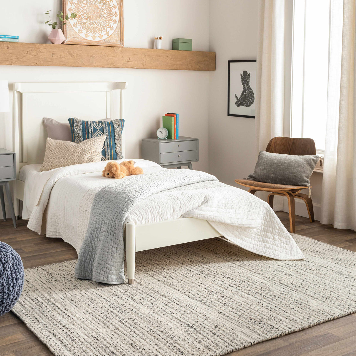 Williford Wool Area Rug, installed in a room