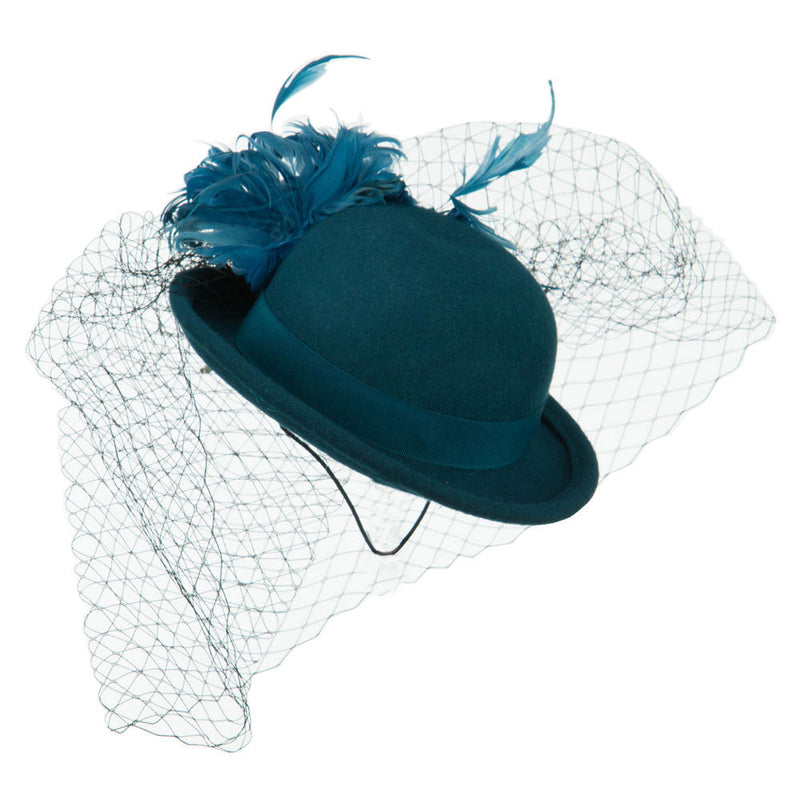Mini Wool Bowler Fascinator