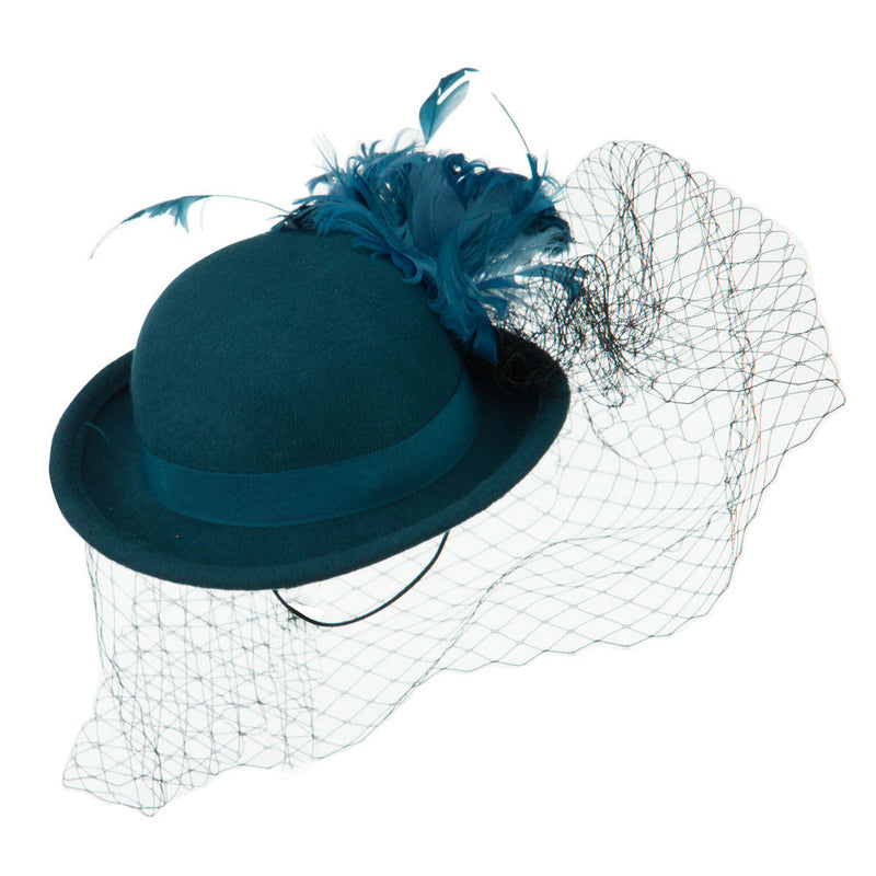 Mini Wool Bowler Fascinator