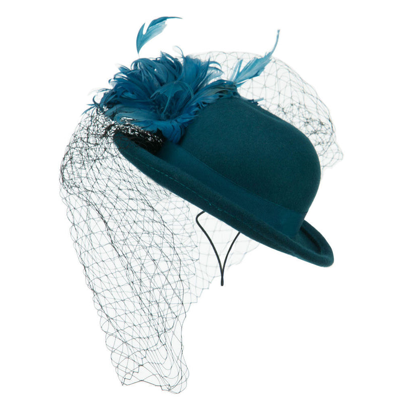 Mini Wool Bowler Fascinator