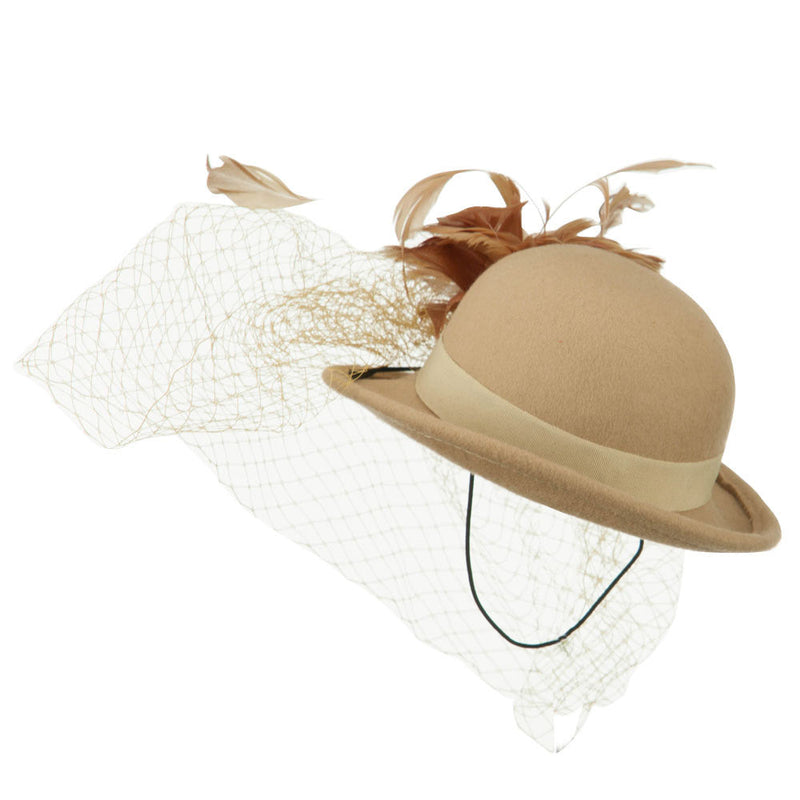 Mini Wool Bowler Fascinator