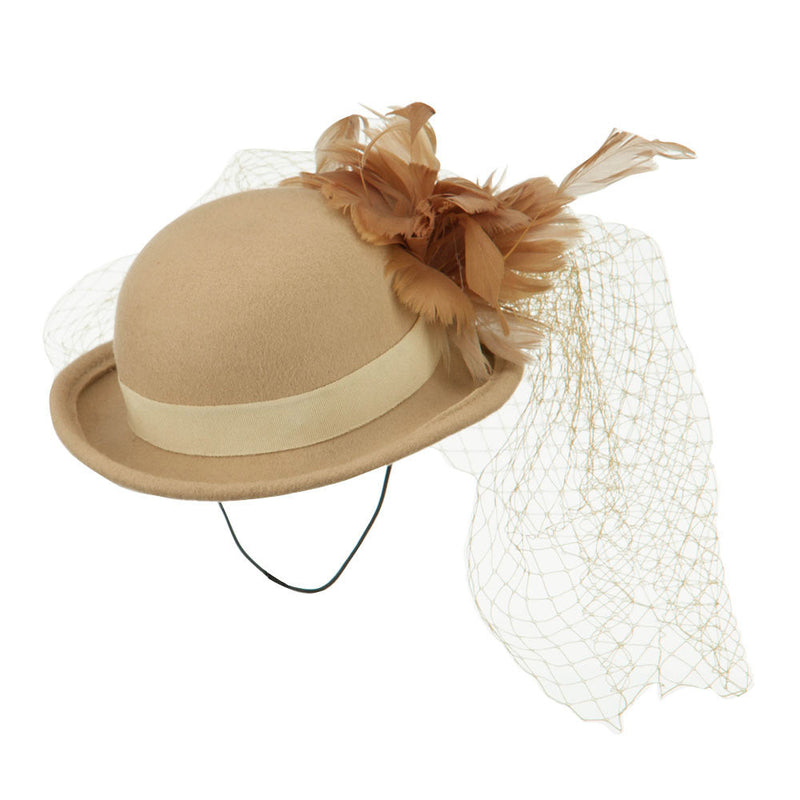 Mini Wool Bowler Fascinator