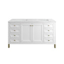 James Martin Chicago 60" Double Bathroom Vanity, Glossy White
