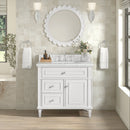 James Martin Lorelai 36" Single Bathroom Vanity, Bright White
